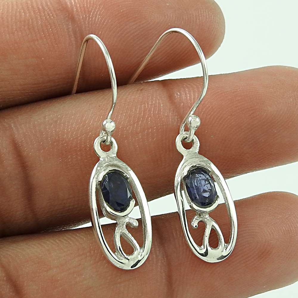 Blue Topaz 925 Sterling Silver Earrings Wholesale