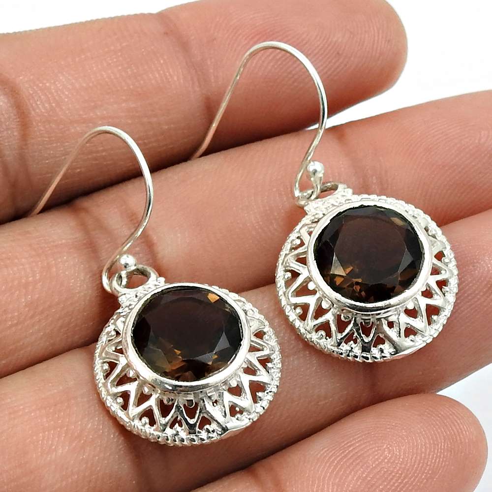 Amethyst Gemstone Earring 925 Sterling Silver Tribal Jewelry B20