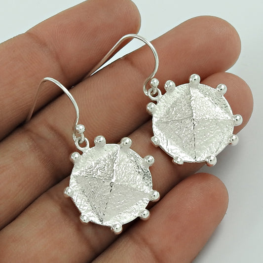 Artisan 925 Solid Sterling Silver Jewelry Drop/Dangle Boho Earrings F1