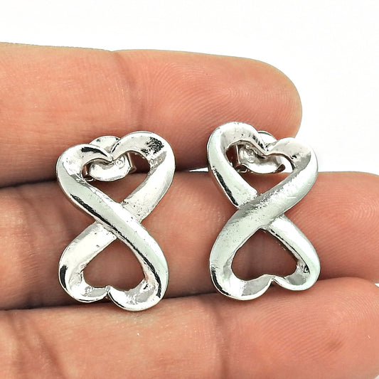 Handmade Indian Jewelry 925 Solid Sterling Silver Stud Tribal Earrings G1