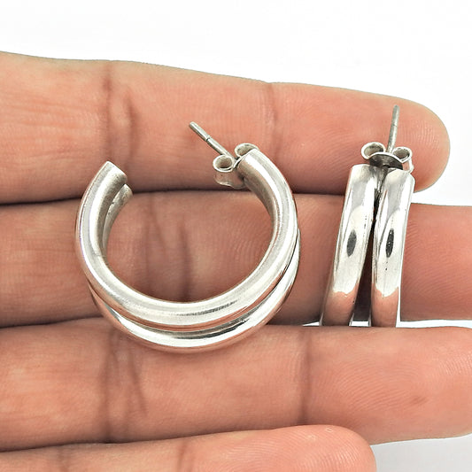 Artisan 925 Solid Sterling Silver Jewelry Stud Ethnic Earrings J1