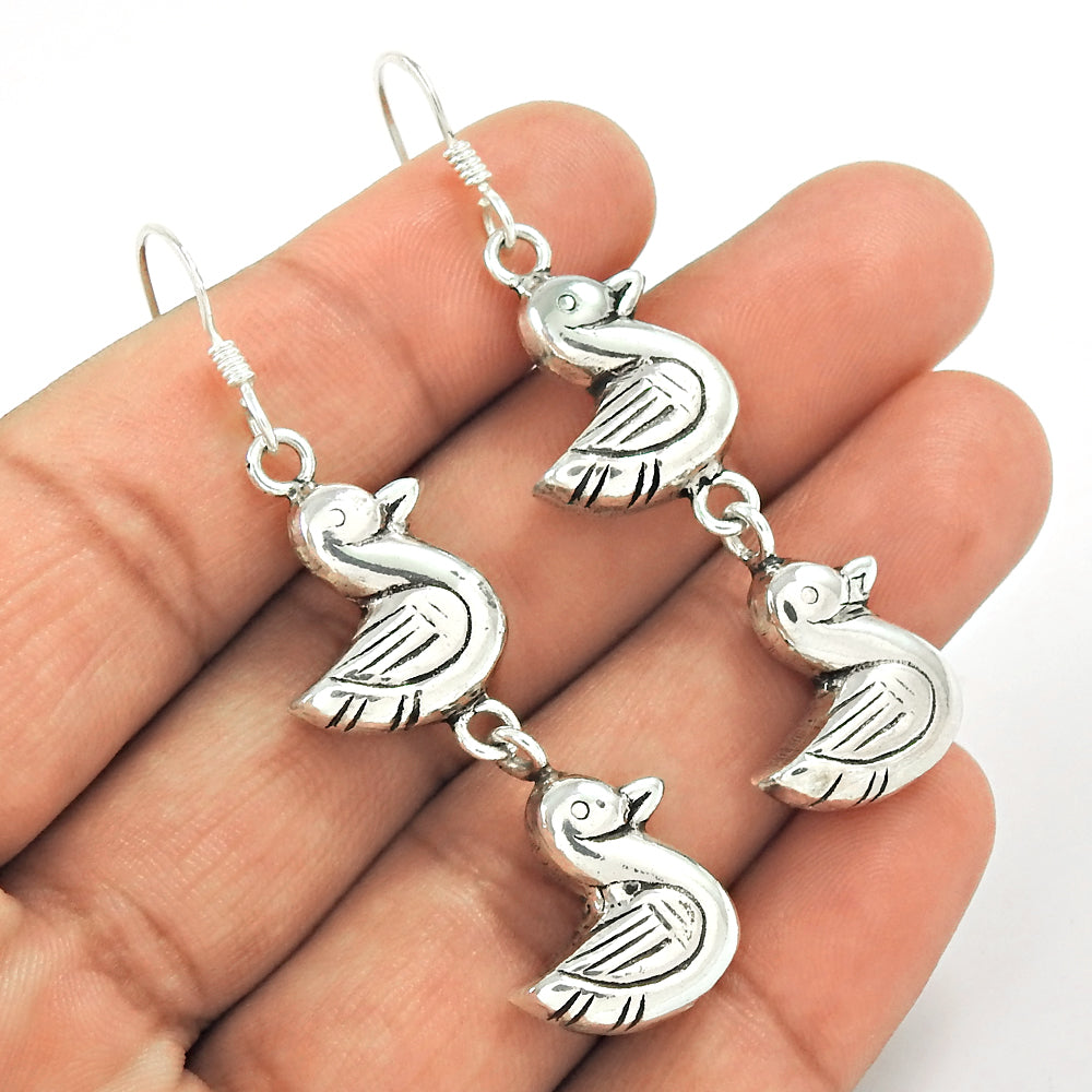 Artisan Jewelry 925 Solid Sterling Silver Drop/Dangle Bohemian Earrings J1