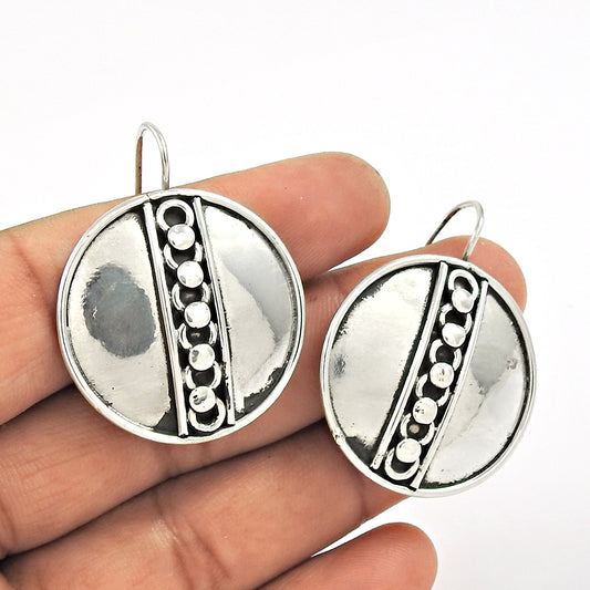 Bohemian Earrings 925 Solid Sterling Silver Handmade Mothers Day Gift Jewelry W2