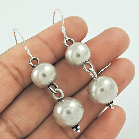 Artisan Jewelry 925 Solid Sterling Silver Drop/Dangle Vintage Earrings K22