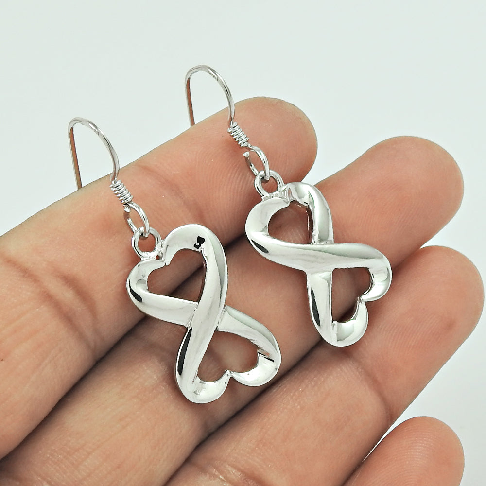 Handmade Jewelry 925 Solid Sterling Silver Drop/Dangle Vintage Earrings I1