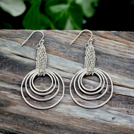 925 Sterling Silver Handcrafted Mothers Day Gift Jewelry Boho Earrings A3