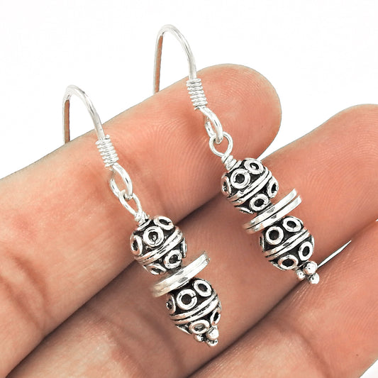Artisan 925 Solid Sterling Silver Jewelry Drop/Dangle Bohemian Earrings F1