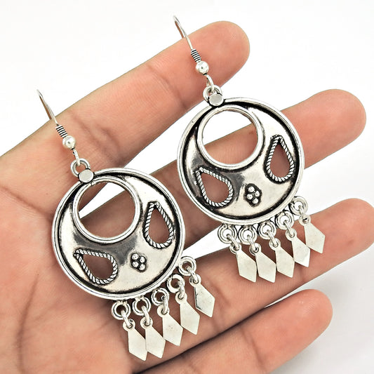 Artisan 925 Solid Sterling Silver Mothers Day Gift Jewelry Earrings D3