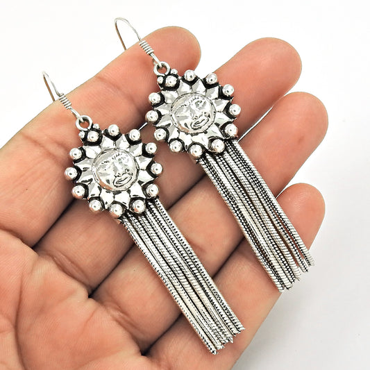 Boho Earrings 925 Solid Sterling Silver Handmade Mothers Day Gift Jewelry E3
