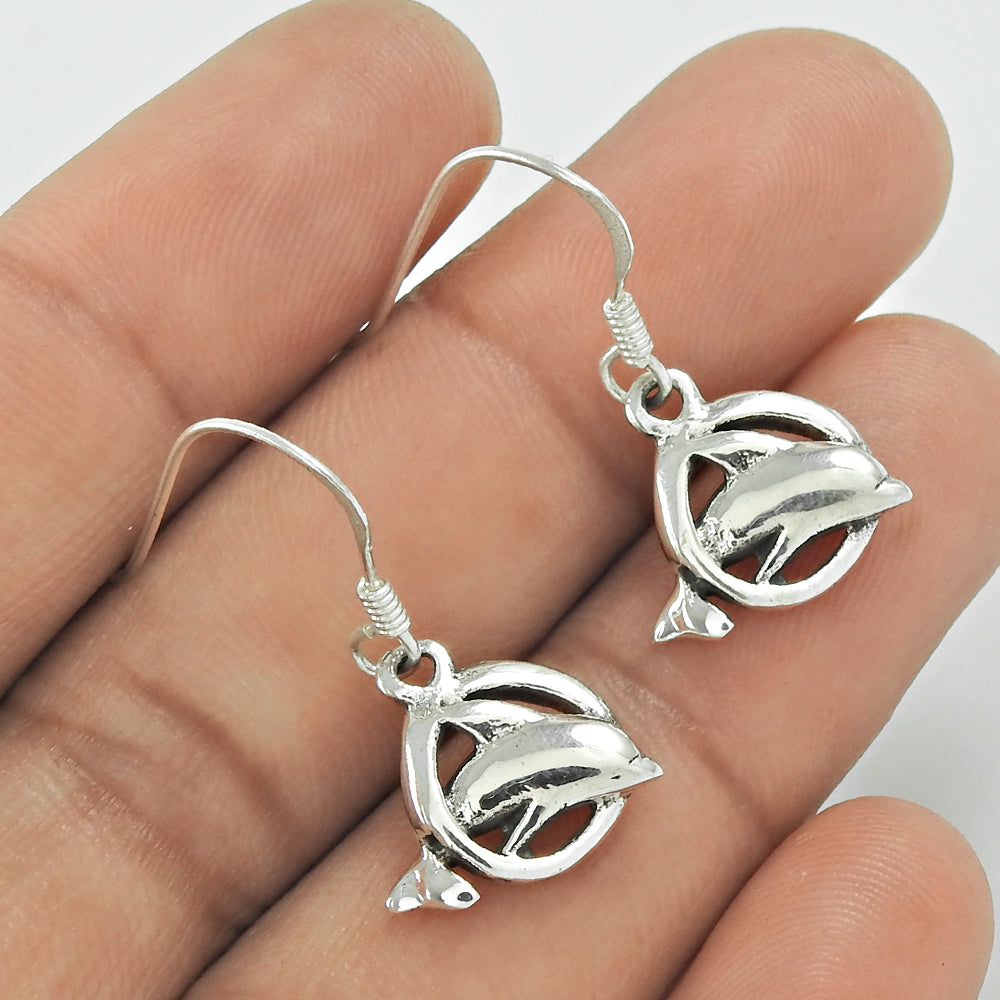 925 Sterling Silver Handcrafted Mothers Day Gift Jewelry Boho Earrings F3