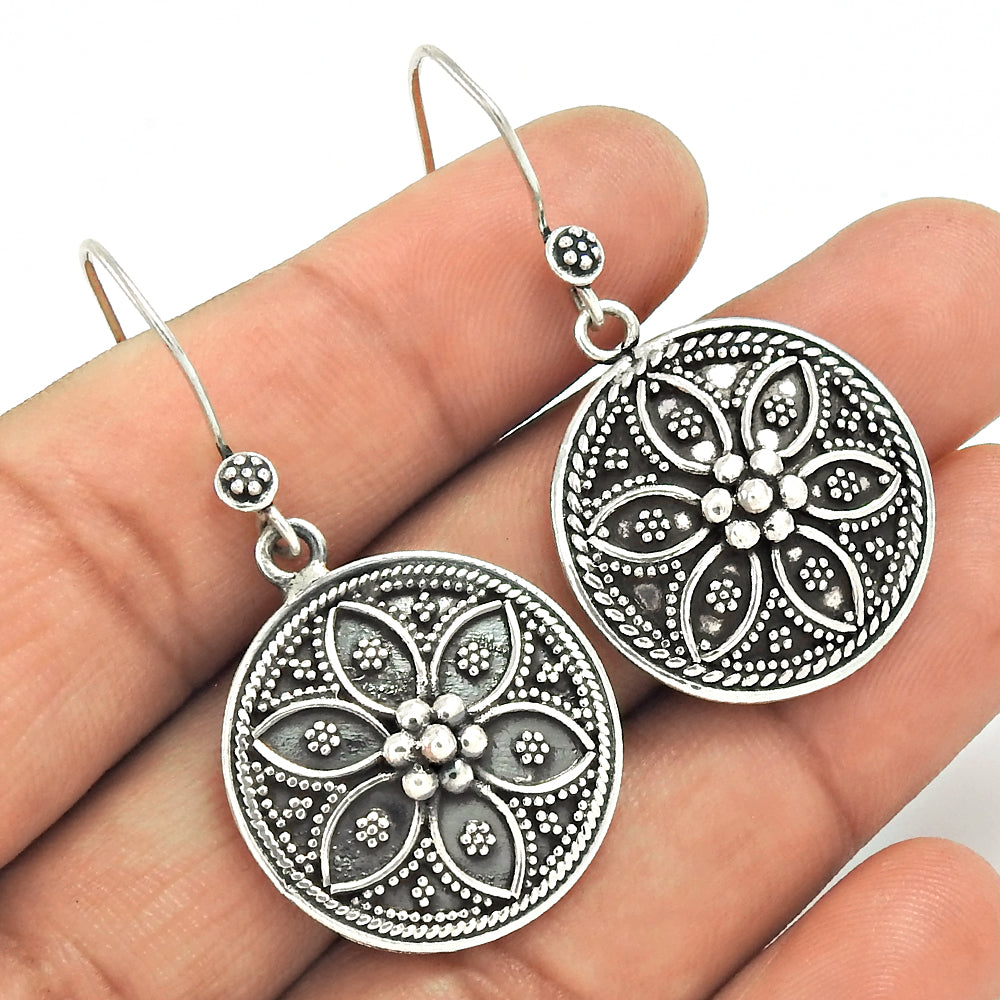 Gift for Her HANDMADE Jewelry 925 Sterling Silver Artisan Earrings E22