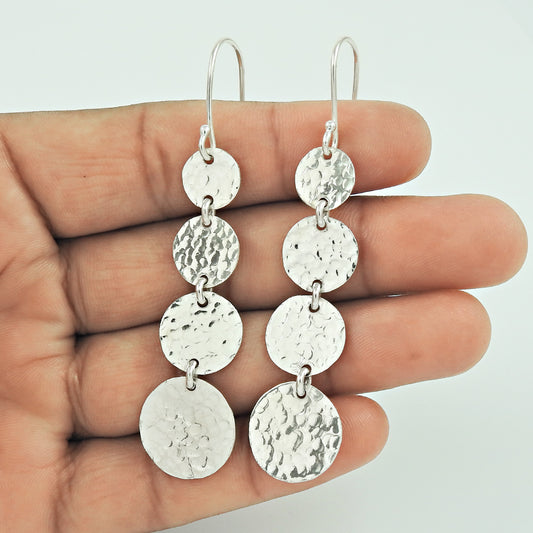 925 Sterling Silver Handcrafted Jewelry Drop/Dangle Ethnic Earrings L1