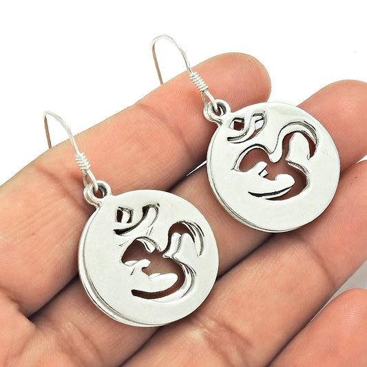 Handmade Mothers Day Gift Jewelry 925 Solid Sterling Silver Vintage Earrings I3