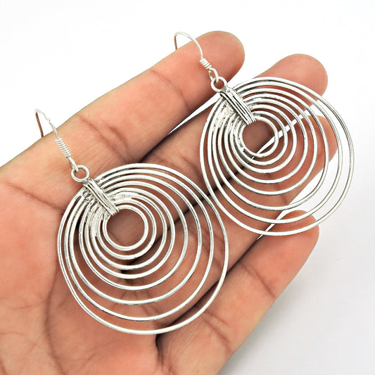 Earrings 925 Solid Sterling Silver Handmade Indian Mothers Day Gift Jewelry M3