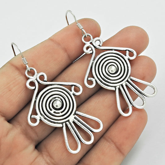 Artisan Mothers Day Gift Jewelry 925 Solid Sterling Silver Bohemian Earrings N3
