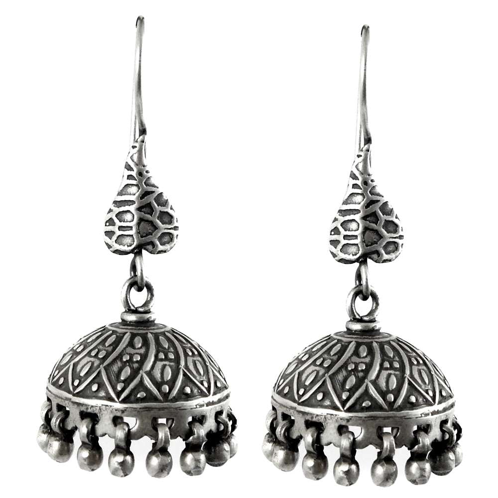 Kashmiri Jhumki 925 Sterling Silver Jhumka Earrings Exporter