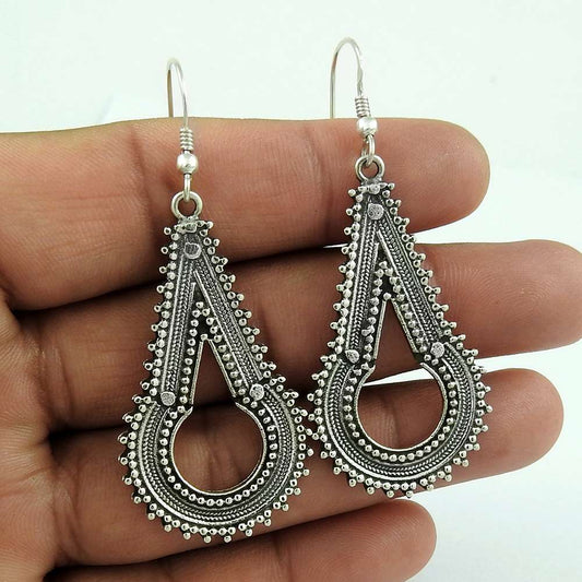 Unique Design Oxidized Handmade 925 Sterling Silver Earrings Mayorista