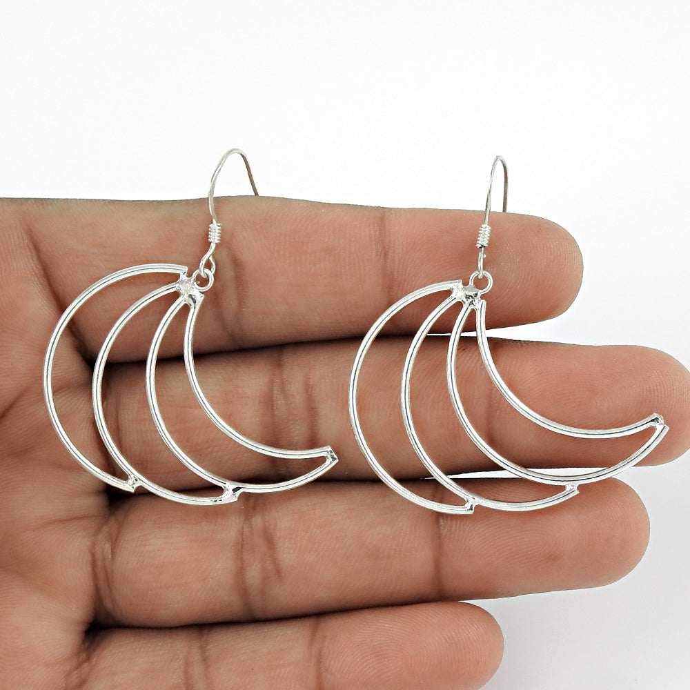 925 Sterling Silver Handcrafted Jewelry Earrings F13