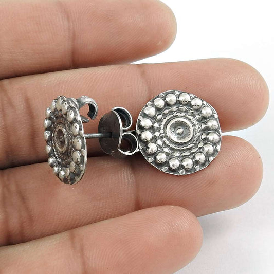 Scrumptious Solid 925 Sterling Silver Handmade Stud Earrings Jewellery Wholesale