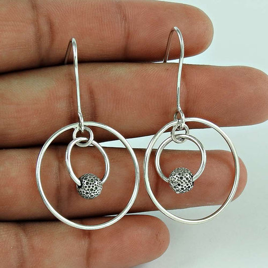 Beautiful Design 925 Sterling Silver Ethnic Earrings Jewellery