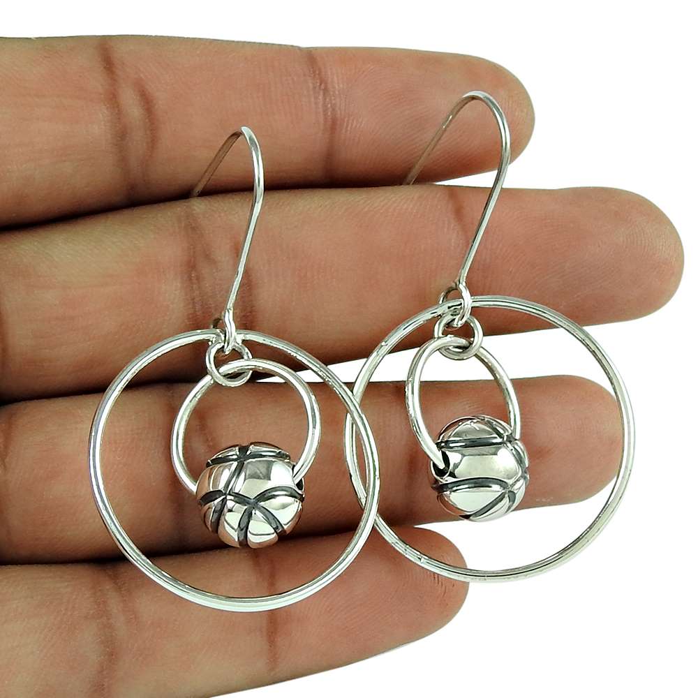 Excellent 925 Sterling Silver Vintage Earrings Jewellery