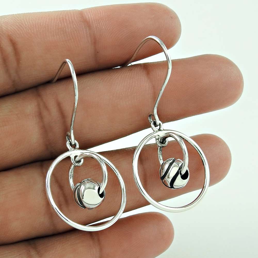 Trendy 925 Sterling Silver Ball Earring Jewellery