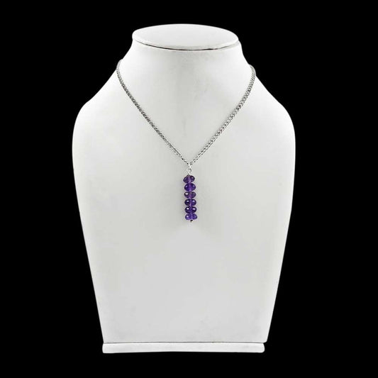 Fetching Amethyst Gemstone Sterling Silver Choker Necklace