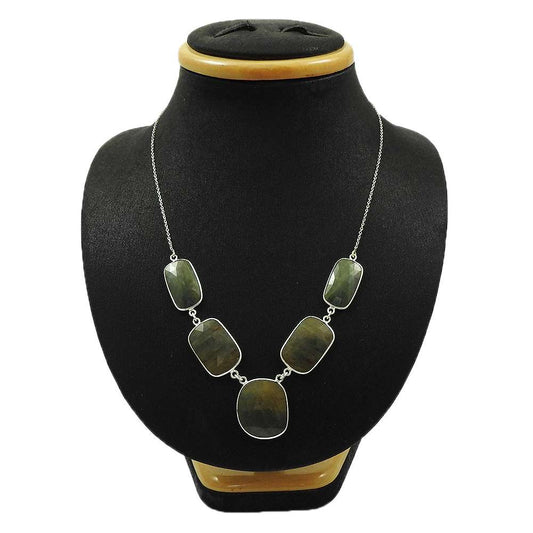 Natural MULTI SAPPHIRE Gemstone HANDMADE Jewelry 925 Silver Pendant AR20