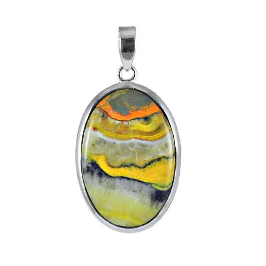 Fabulous Bumble Bee Gemstone Sterling Silver Pendant Jewellery