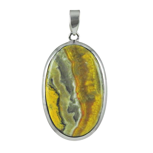 Beautiful Bumble Bee Gemstone Sterling Silver Pendant Jewellery