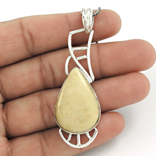 Mothers Day Gift 925 Sterling Silver Natural Jasper Gemstone Pendant G7