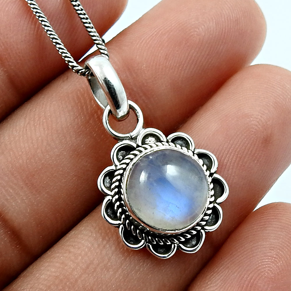 Labradorite Gemstone Pendant 925 Sterling Silver Jewelry N13