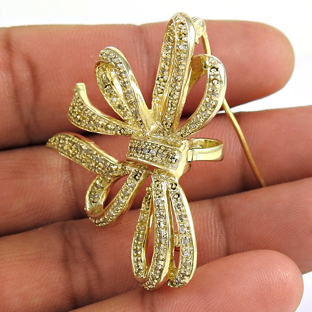 Natural Cubic Zirconia Gemstone Pendant Ethnic 925 Sterling Silver Jewelry G14