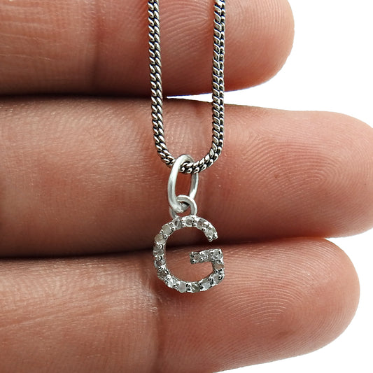 Alphabet Pendant Beautiful 925 Sterling Silver Diamond Letter Jewelry