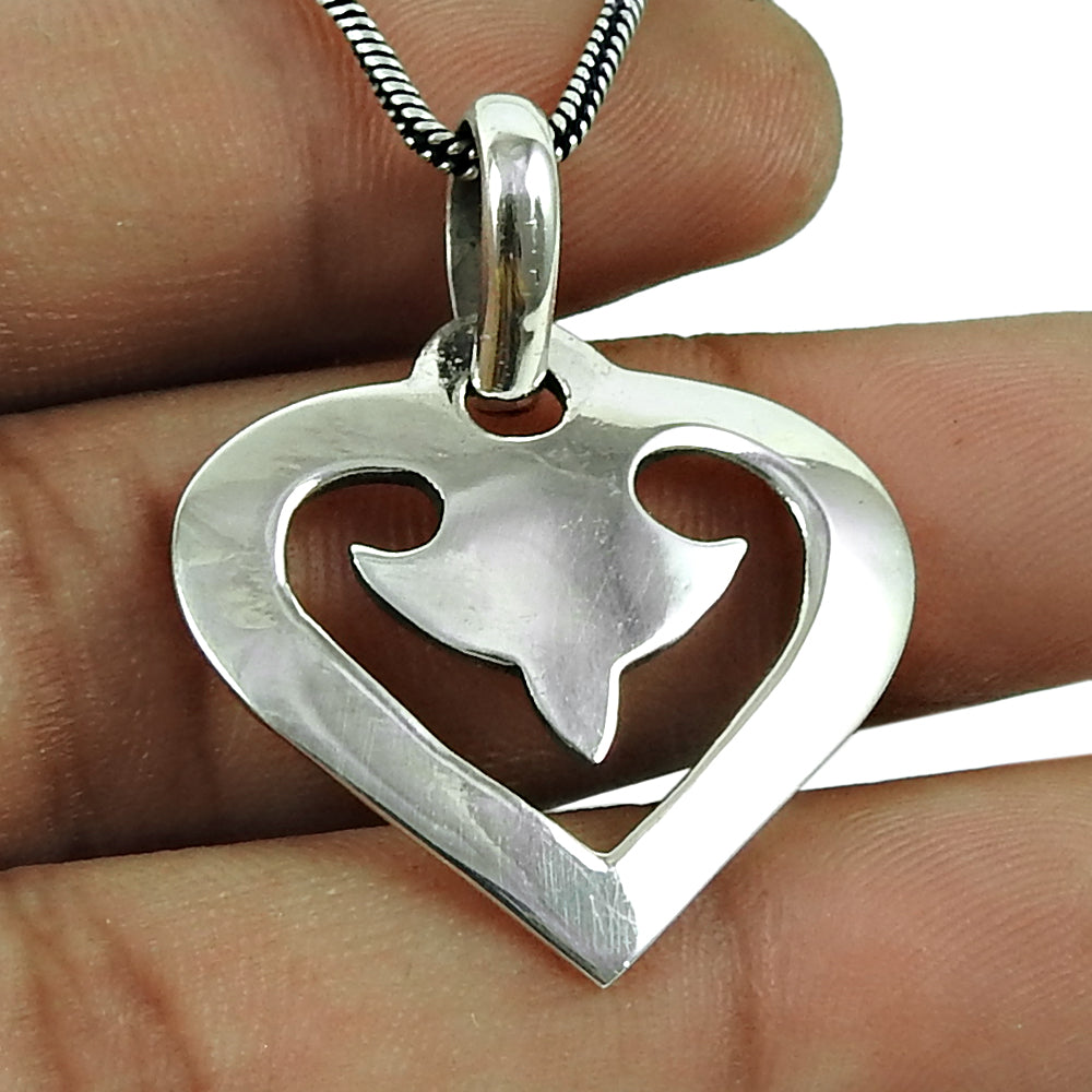 101 Heart Pendant Vintage 925 Sterling Silver Handmade Jewelry