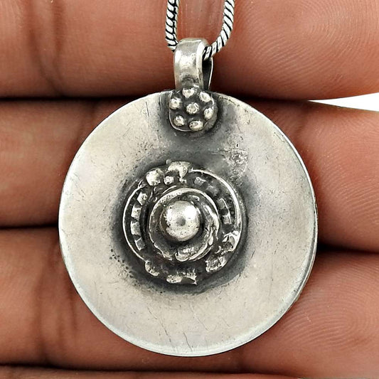 Two Tones Royal Dark 925 Sterling Silver Pendant