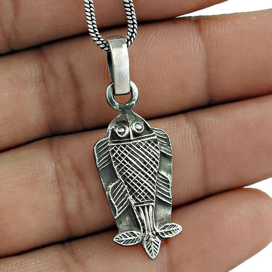 Fish Style 925 Sterling Silver Pendant