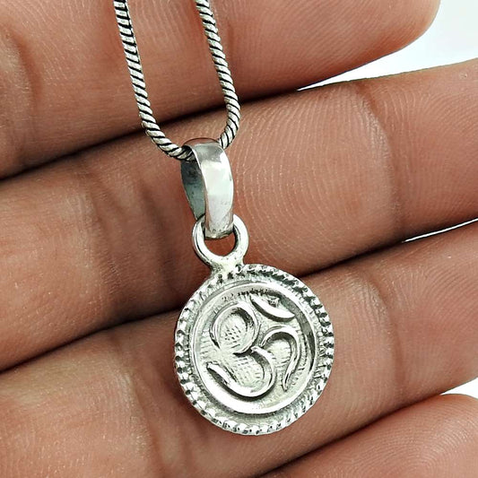 Caribbean Sea 925 Sterling Silver OM Pendant
