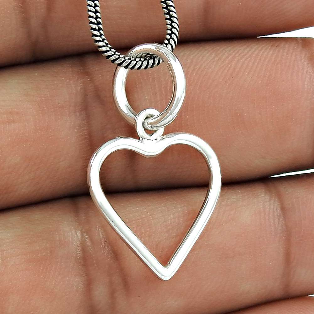 Royal Style 925 Sterling Silver Jewellery Heart Pendant