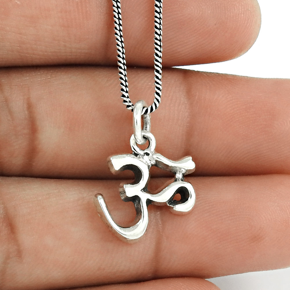 101 Solid 925 Sterling Silver Om Pendant Indian Jewelry
