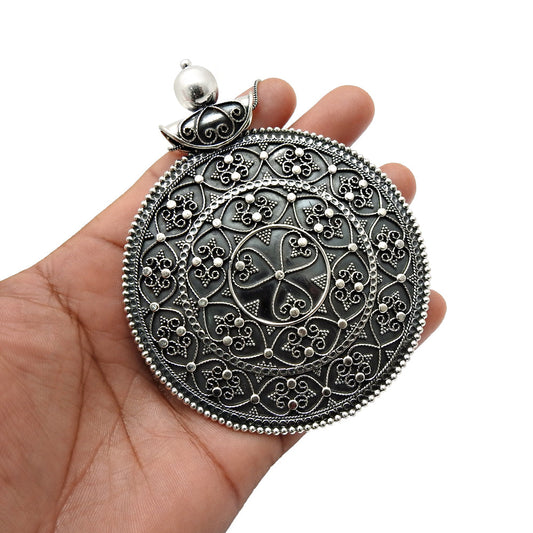 101 Antique Look Artisan Pendant 925 Sterling Silver Oxidized Jewelry