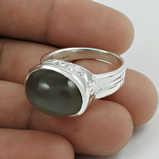 Natural Moonstone Gemstone Mothers Day Gift Ring Size 8.5 925 Sterling Silver B1