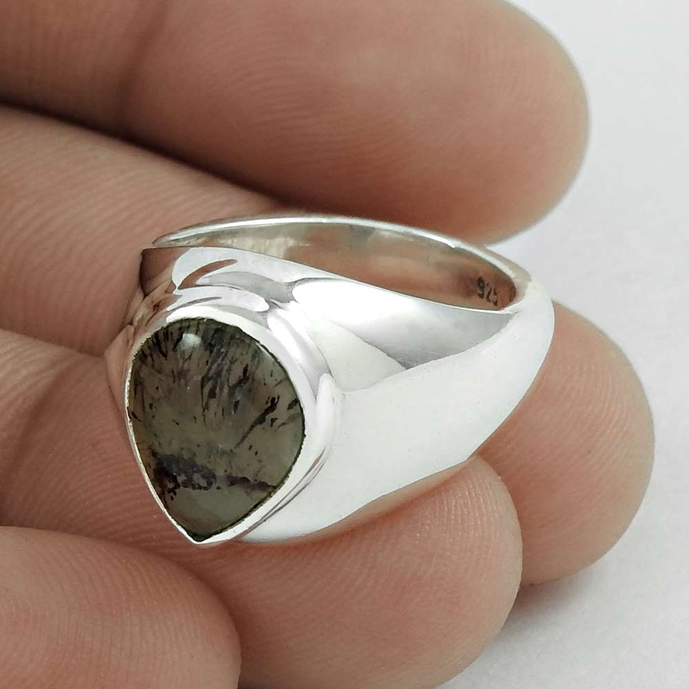 Mothers Day Gift Statement Ring Size 7 925 Silver Natural Rutile Gemstone C7