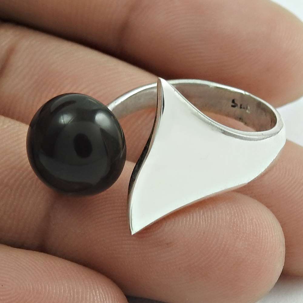 Mothers Day Gift Smoky Quartz Gemstone Cocktail Ring Size 8 925 Sterling Silver N9