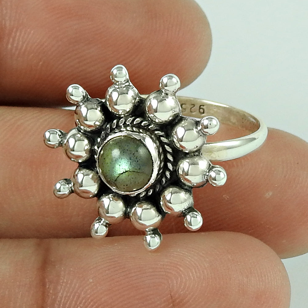 New Fashion Design 925 Silver Labradorite Ring Wholesaling