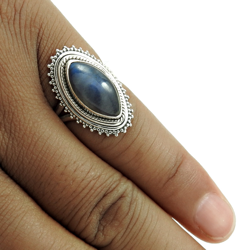 101 Labradorite Stone Statement Vintage Bezel New Cocktail Ring Sterling Silver
