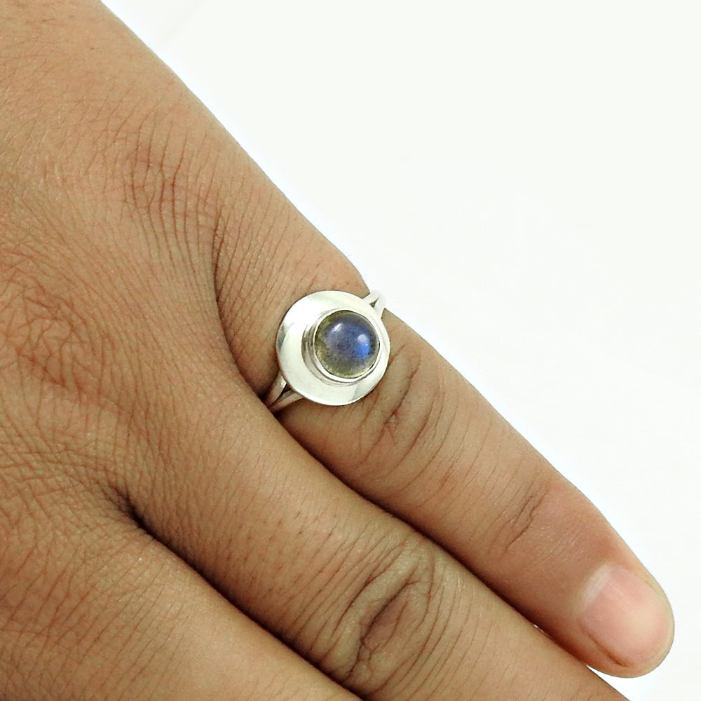 101 Natural labradorite gemstone ring 925 silver wholesale jewelry x4