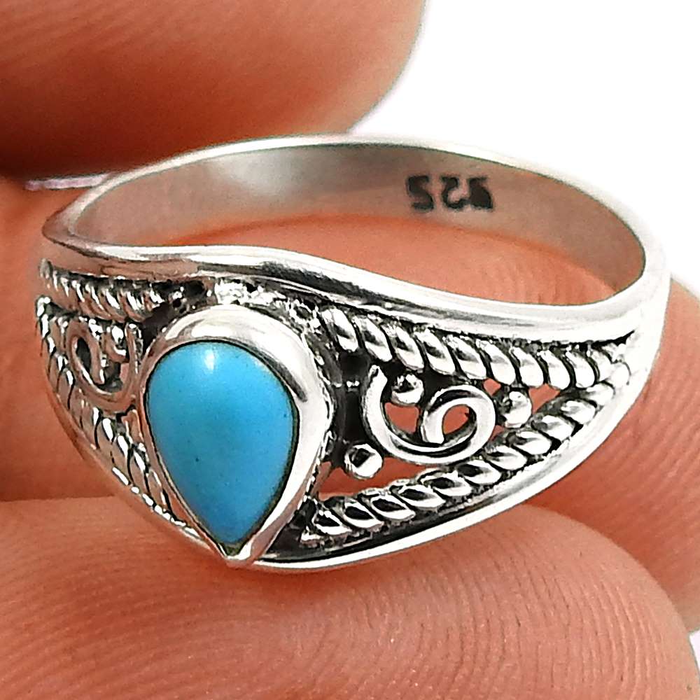 Rainbow Moonstone Gemstone Ring 925 Sterling Silver Tribal Jewelry R59