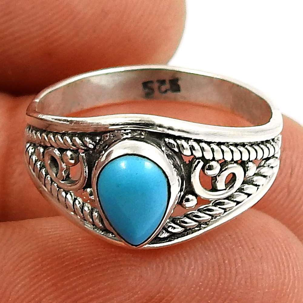 Rainbow Moonstone Gemstone Ring 925 Sterling Silver Tribal Jewelry R59