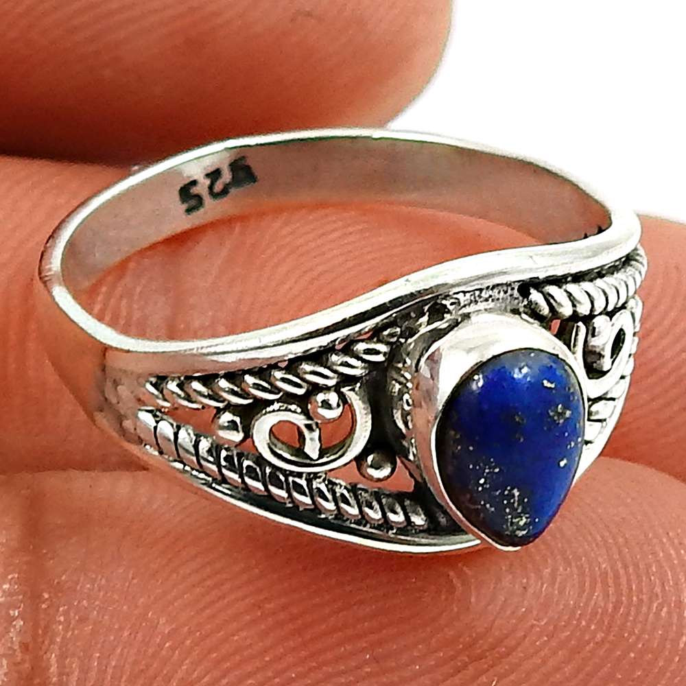 Rainbow Moonstone Gemstone Ring 925 Sterling Silver Tribal Jewelry R59